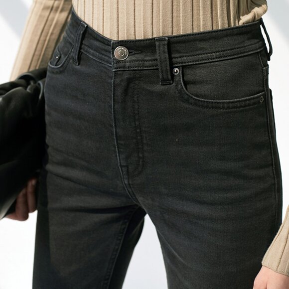 CHICJOC High-Waist Fleece-Lined Skinny Jeans – Smoke Gray, Size 40 - Picture 7 of 14